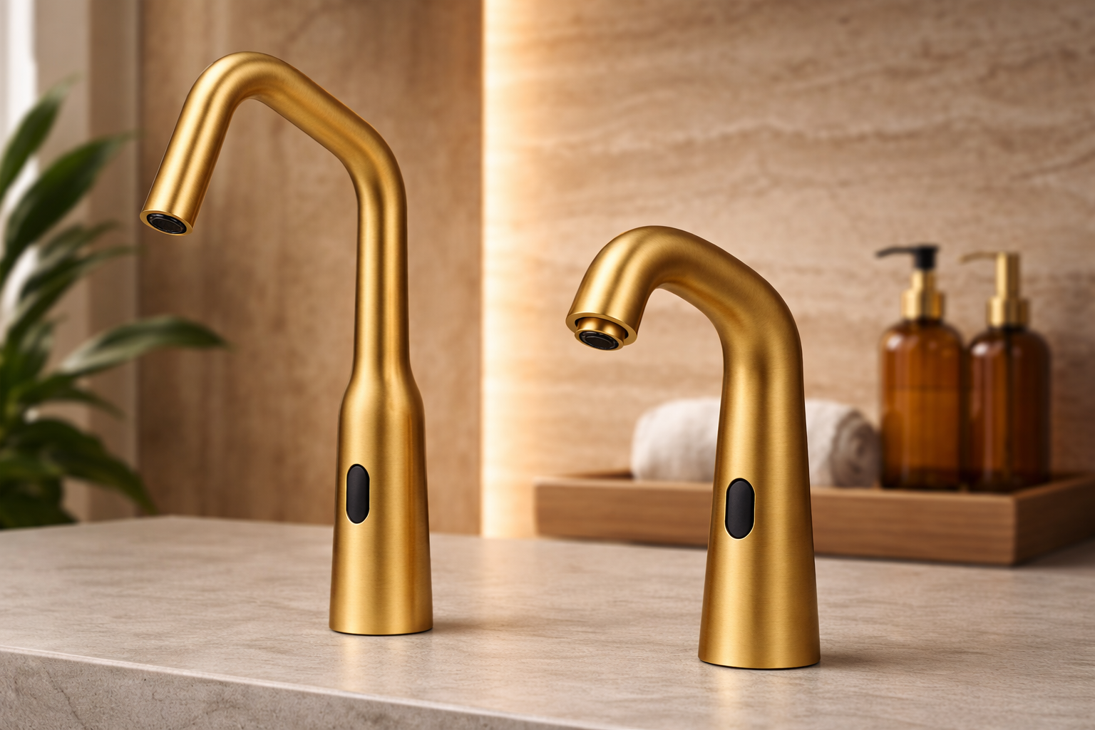 Technician and facility professionals discussing commercial restroom fixture performance