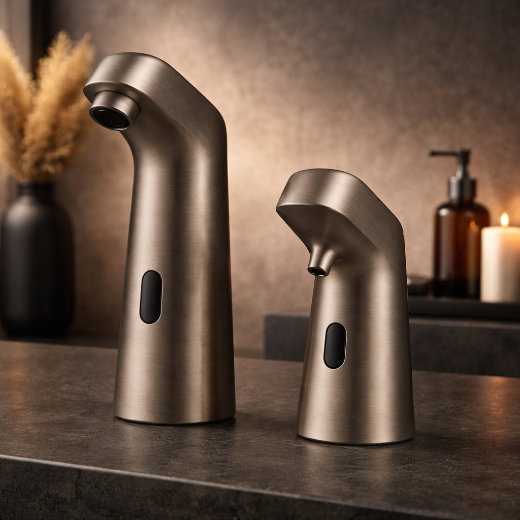 Touchless faucet technology in a clean commercial wash area