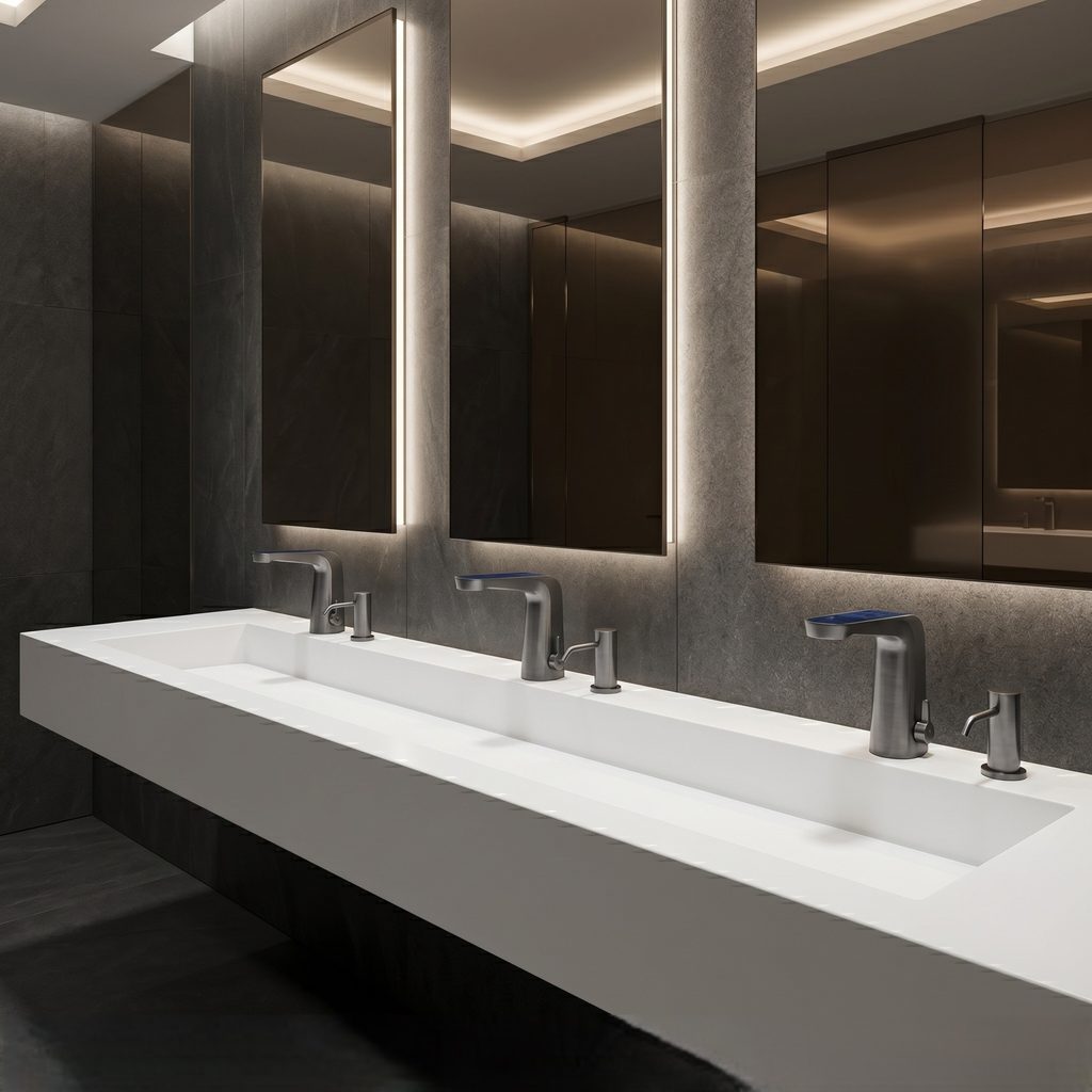 Fontana commercial touchless faucet model FS12020GMG
