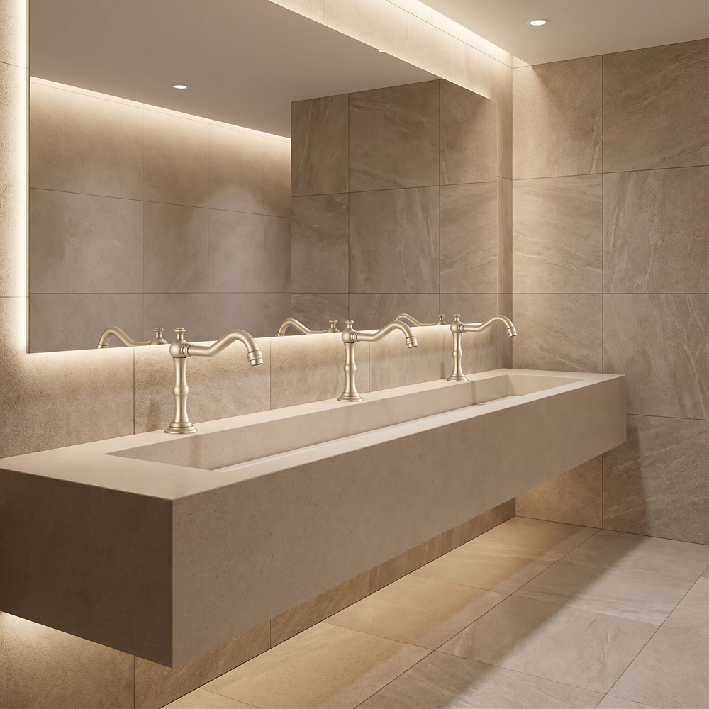 Wall mounted commercial touchless faucet research view