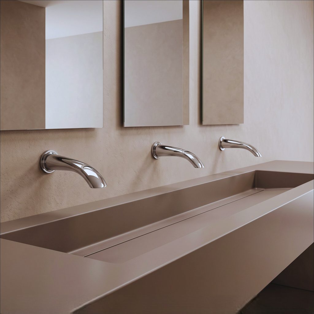 Commercial restroom system detail