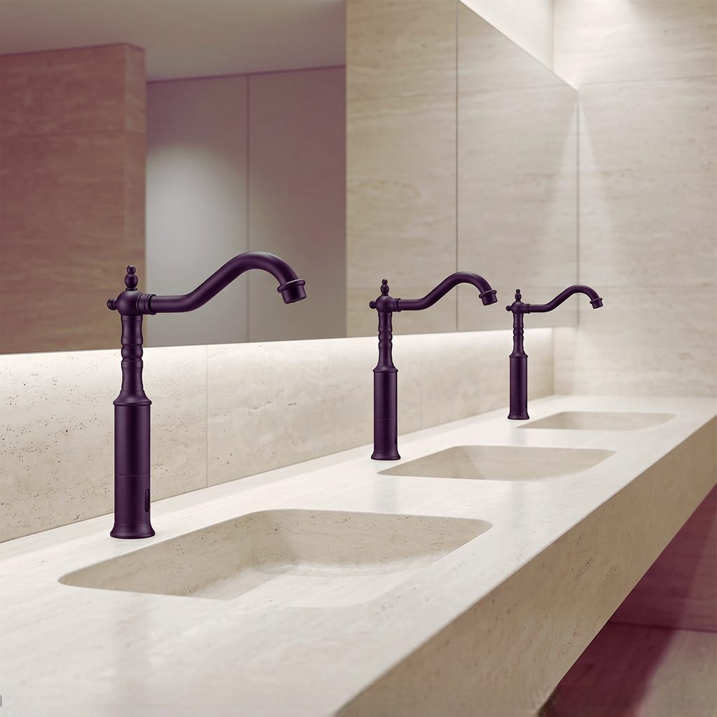Commercial sensor faucet visual reference for BathSelect social product videos