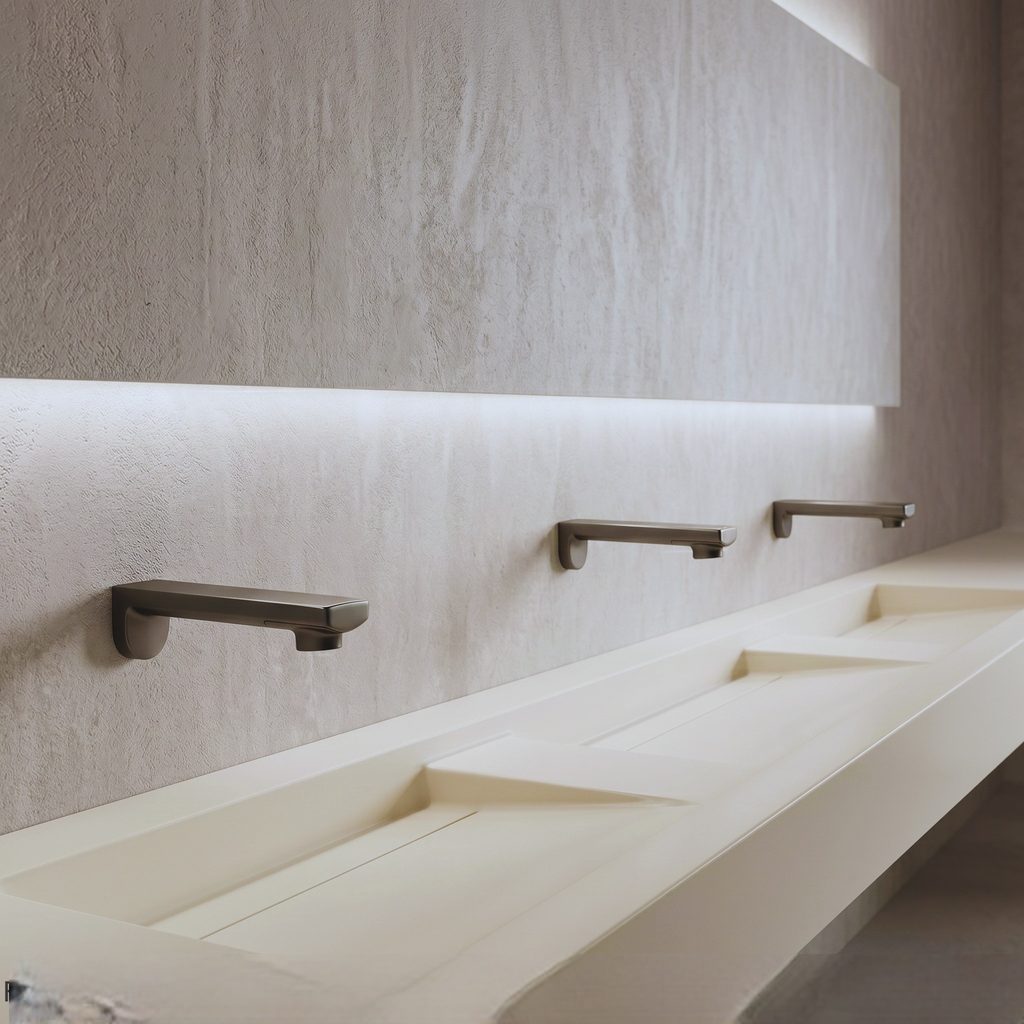 Gunmetal touchless faucet